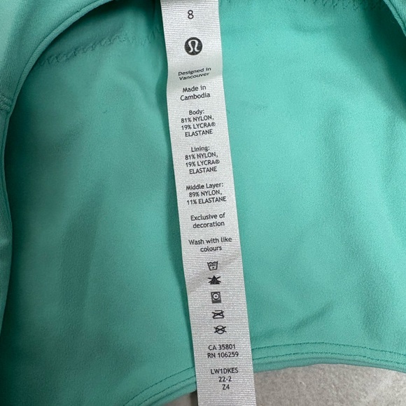 Lululemon Align High Neck Tank Crop Nulu Wild Mint Size 8 - Picture 4 of 11